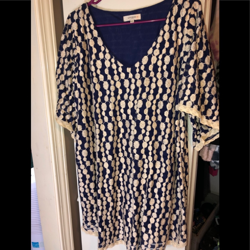 Lovely long dressy tunic with lace details